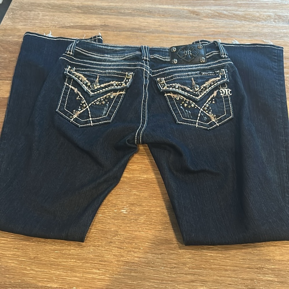 Miss me boot cut size 28 white stitching